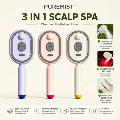 3 In 1 Scalp Spa Rechargeable Hair Spray Comb (Pack of 1)